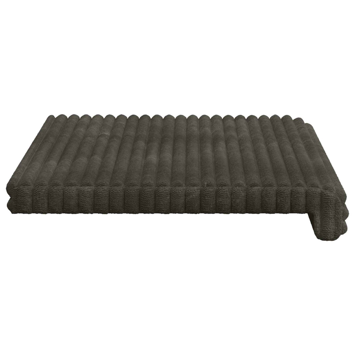 Bankkussen Pluche Corduroy Antraciet Diepte 35 cm