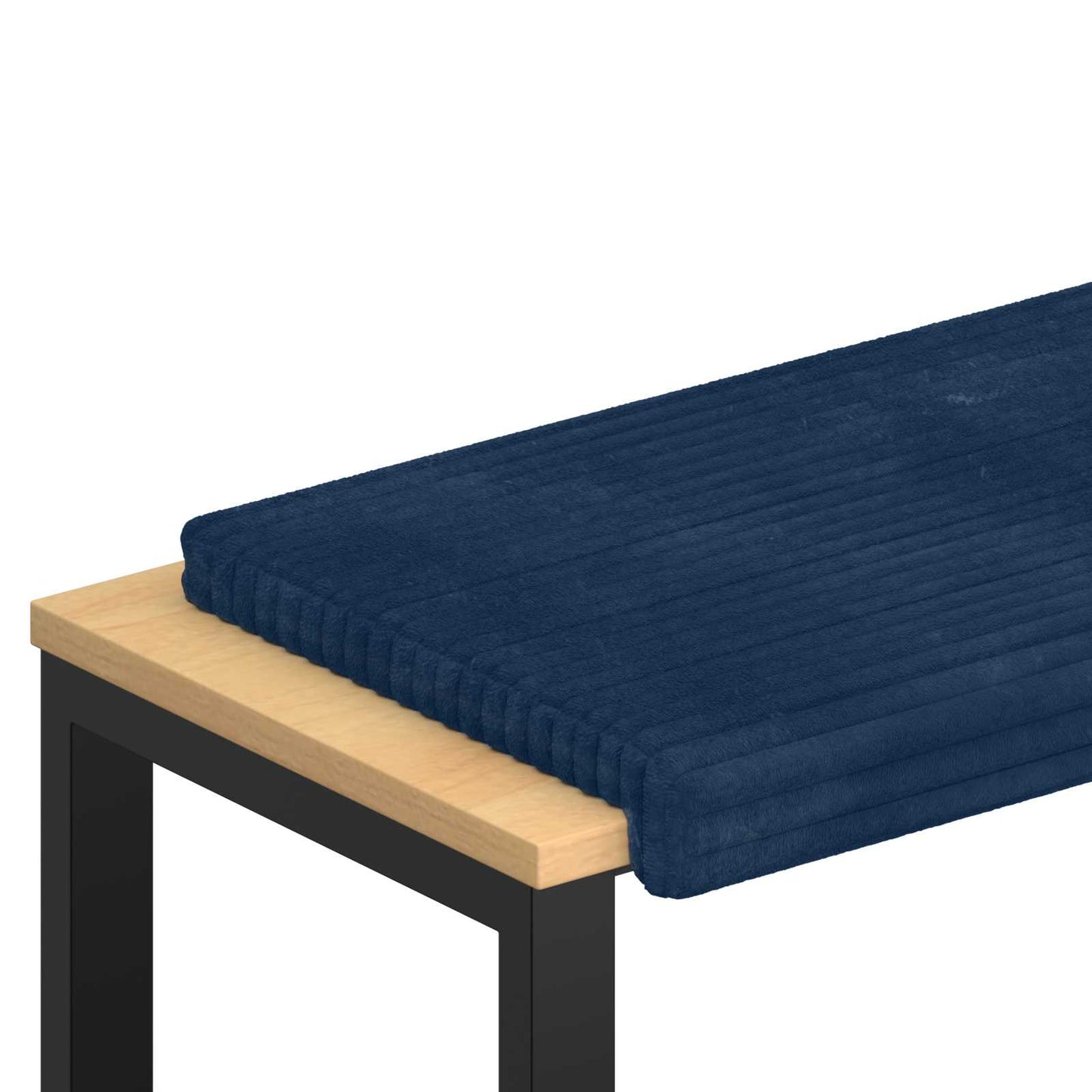 Bankkussen Pluche Corduroy Marineblauw Diepte 35 cm