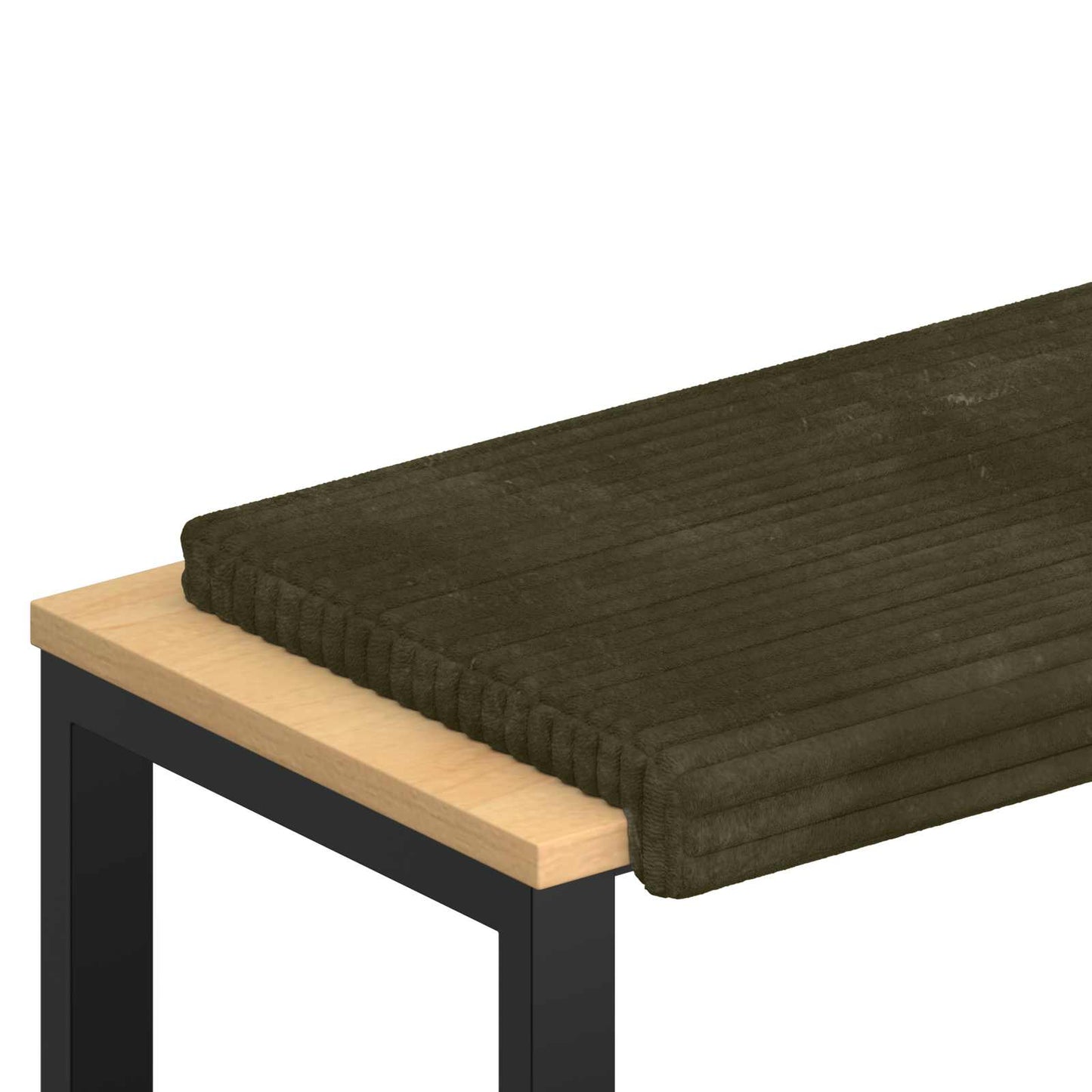 Bankkussen Pluche Corduroy Groen Diepte 35 cm