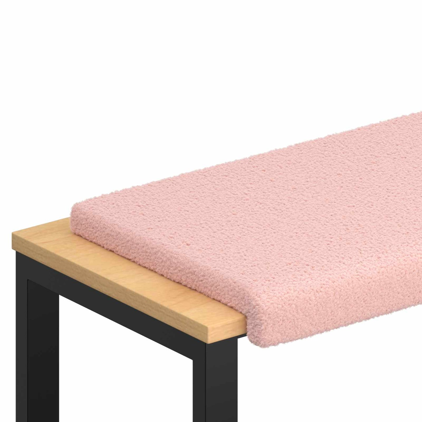 Bankkussen Sherpa Stof Roze Diepte 35 cm