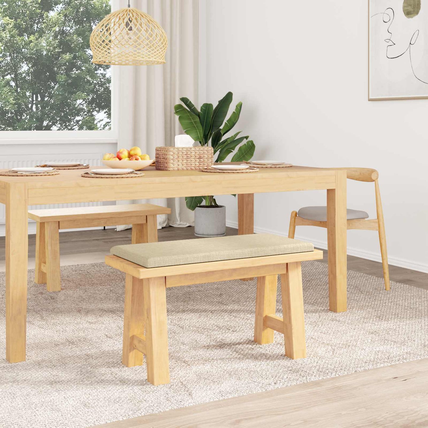 Bankkussen Stof Crèmekleurig Diepte 35 cm