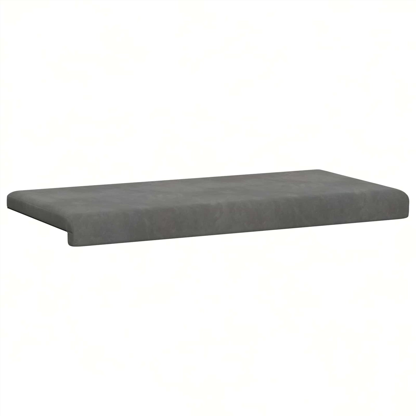 Bankkussen fluweel Donkergrijs Diepte 35 cm