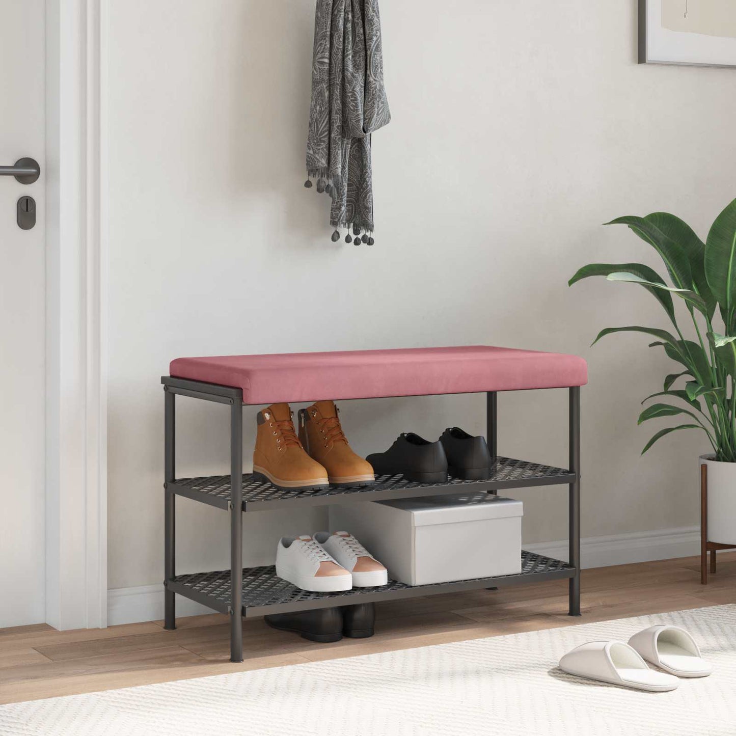 Bankkussen fluweel Roze Diepte 35 cm