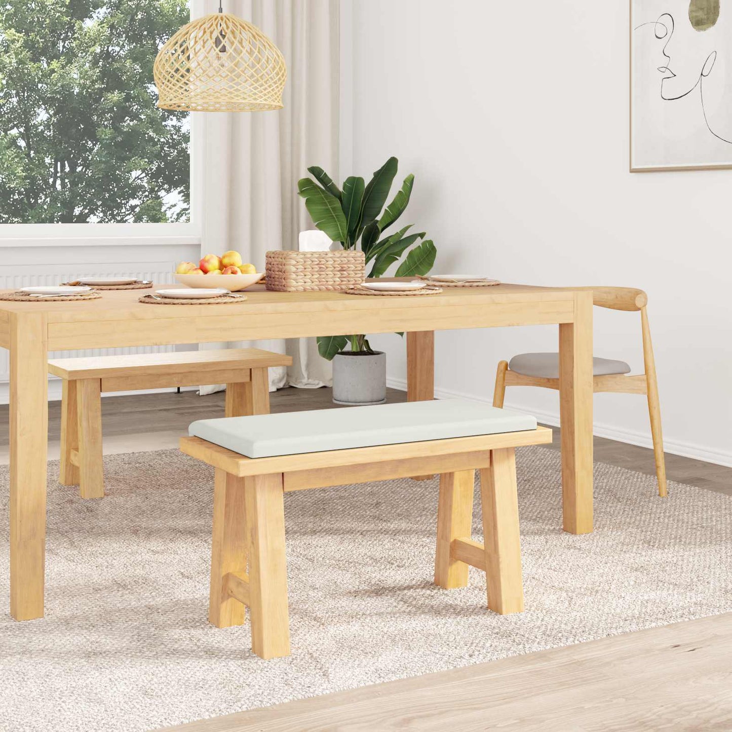 Bankkussen Kunstleer Wit Diepte 35 cm