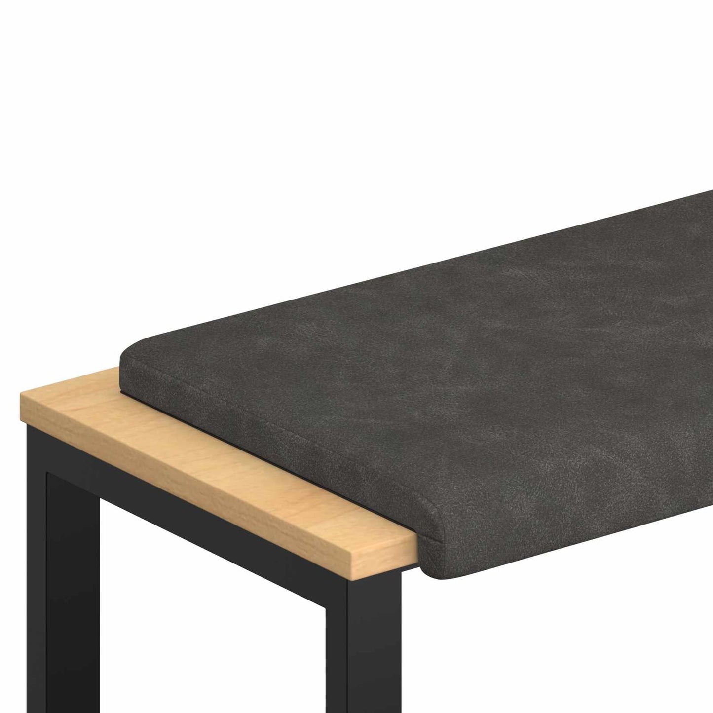 Bankkussen Kunstleer Zwart Diepte 35 cm
