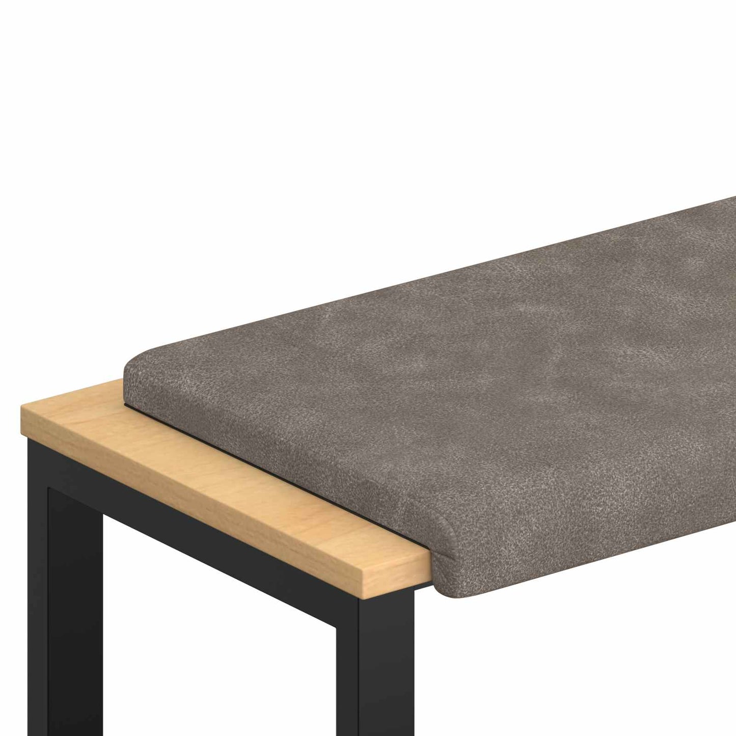 Bankkussen Kunstleer Grijs Diepte 35 cm