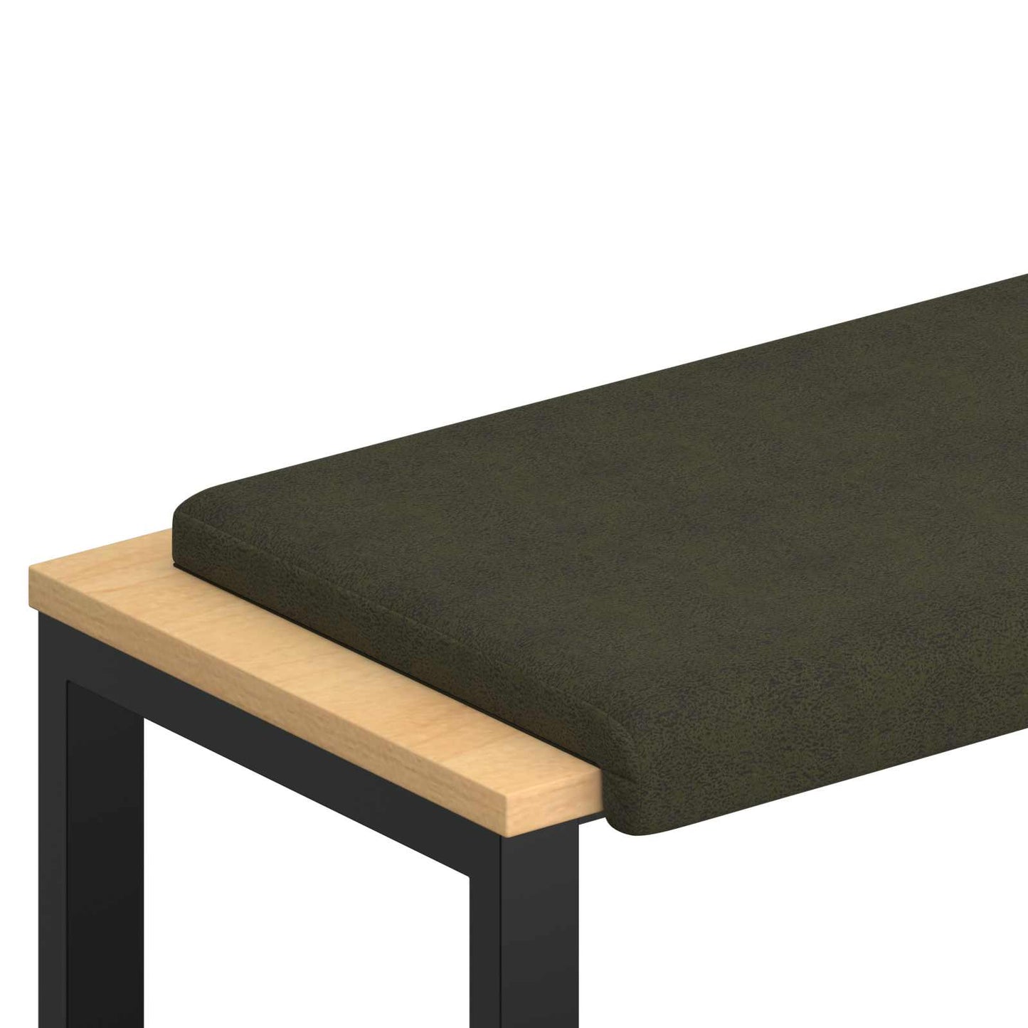 Bankkussen Faux Suède Stof Legergroen Diepte 35 cm