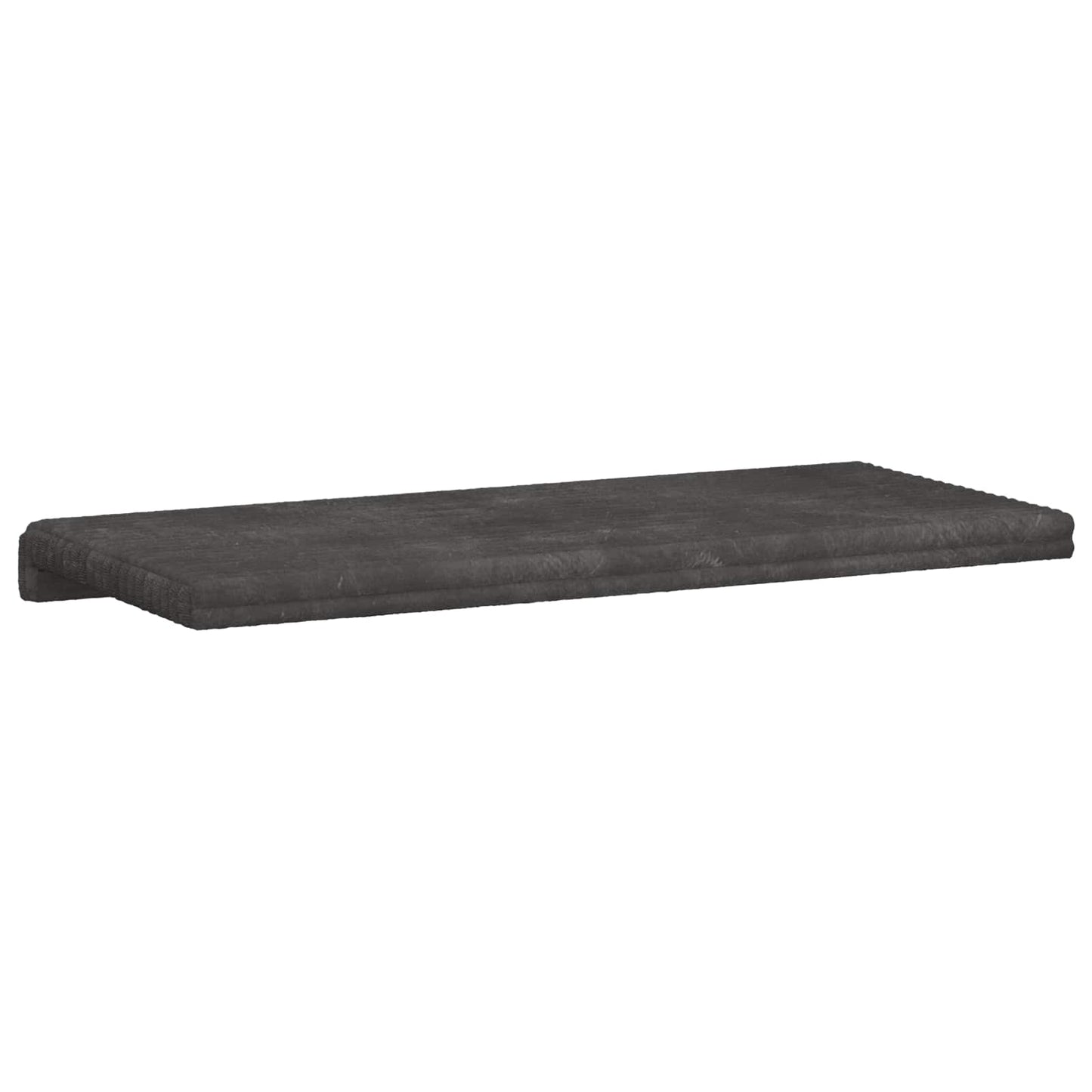Bankkussen Pluche Corduroy Donkergrijs Diepte 35 cm