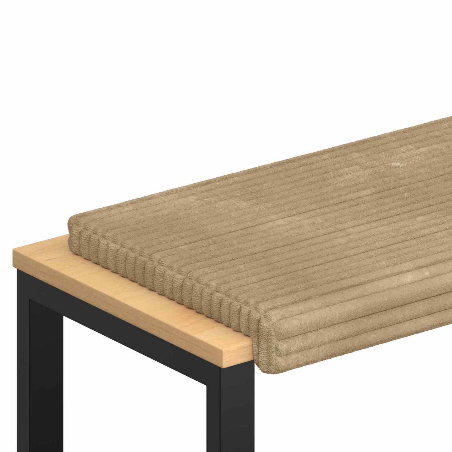 Bankkussen Pluche Corduroy Taupe Diepte 35 cm