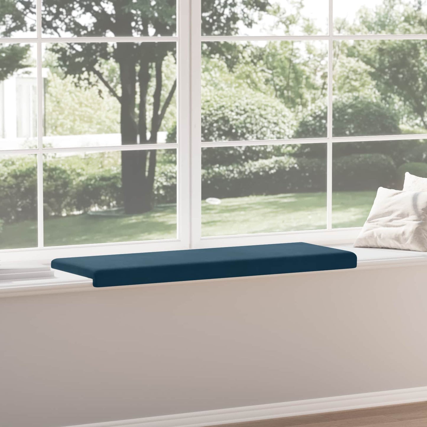 Bankkussen fluweel Blauw Diepte 35 cm