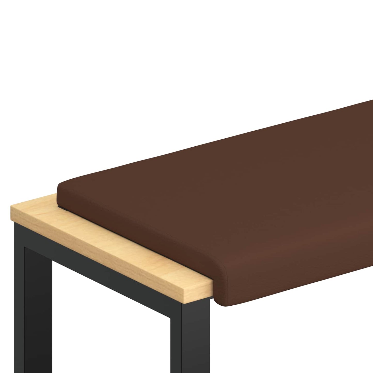 Bankkussen Kunstleer Bruin Diepte 35 cm