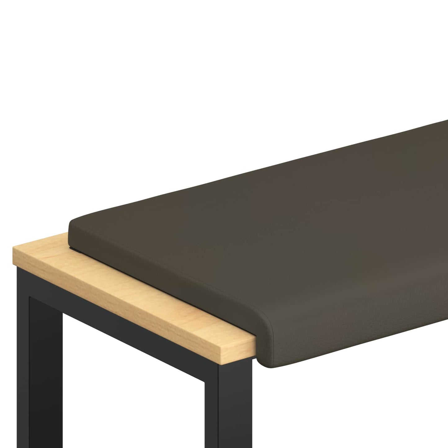Bankkussen Kunstleer Grijs Diepte 35 cm