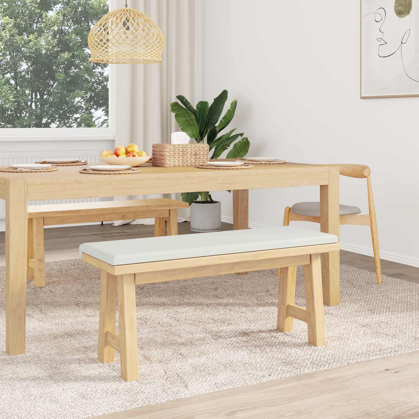 Bankkussen Kunstleer Wit Diepte 35 cm