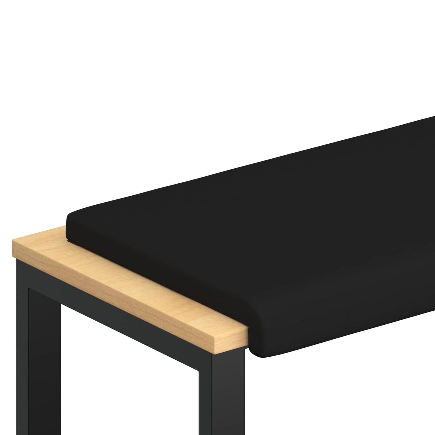 Bankkussen Kunstleer Zwart Diepte 35 cm