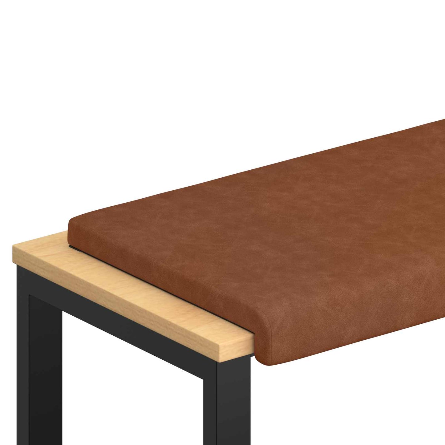 Bankkussen Kunstleer Bruin Diepte 35 cm
