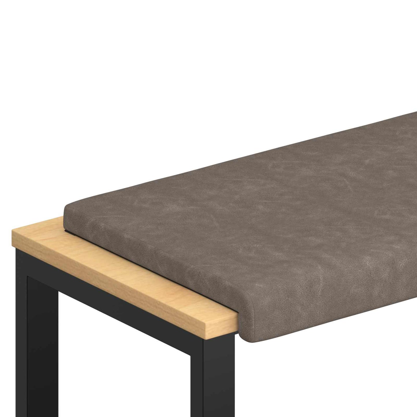 Bankkussen Kunstleer Grijs Diepte 35 cm