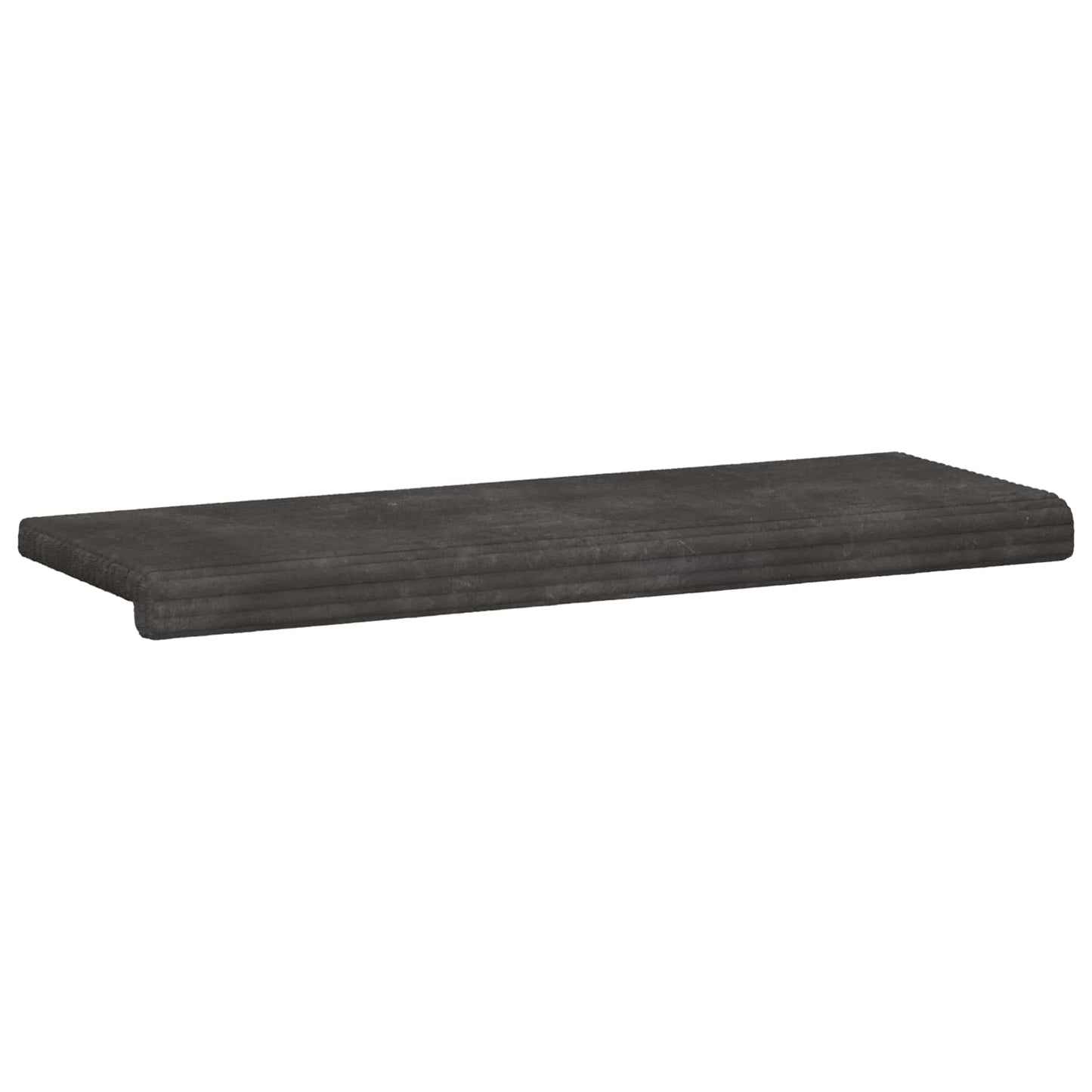 Bankkussen Pluche Corduroy Donkergrijs Diepte 35 cm