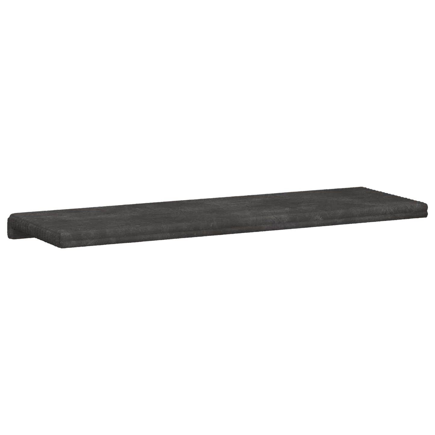 Bankkussen Pluche Corduroy Donkergrijs Diepte 35 cm
