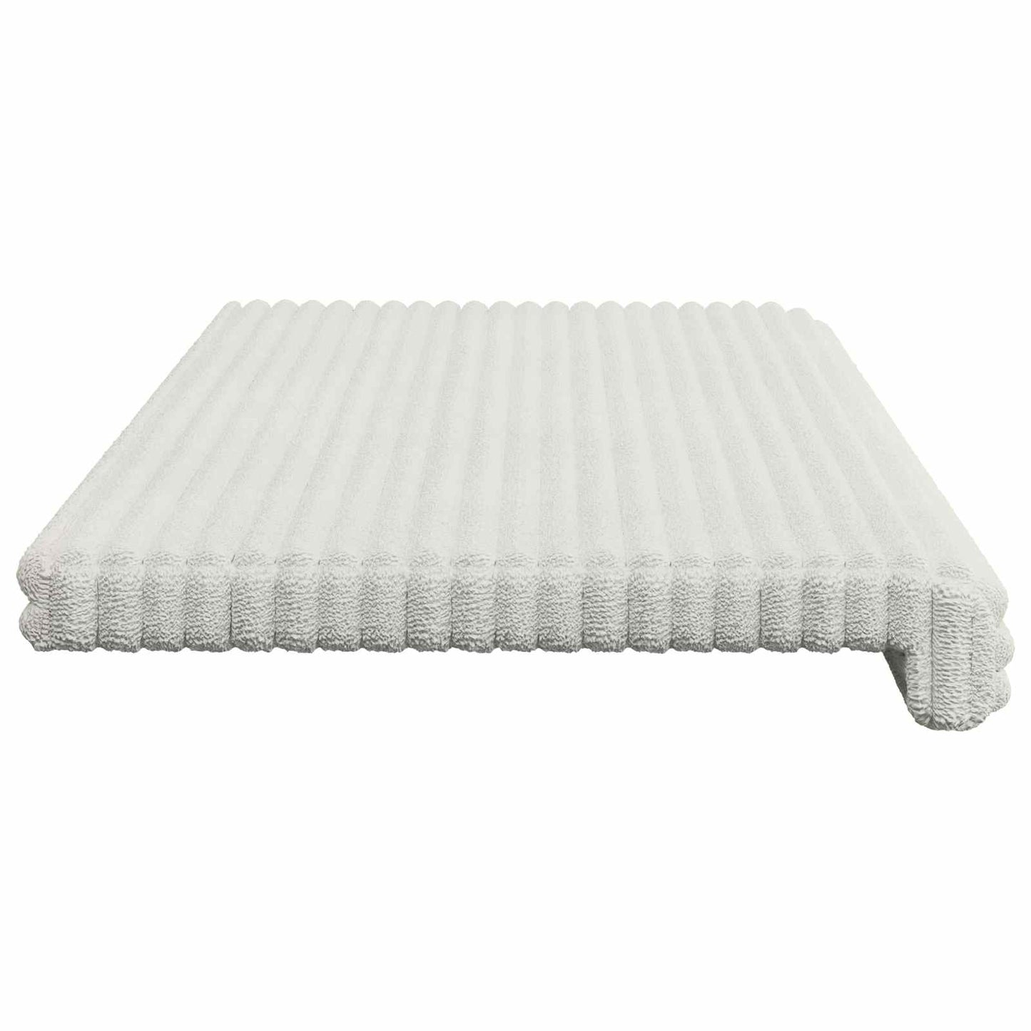 Bankkussen Pluche Corduroy Crèmekleurig Diepte 35 cm