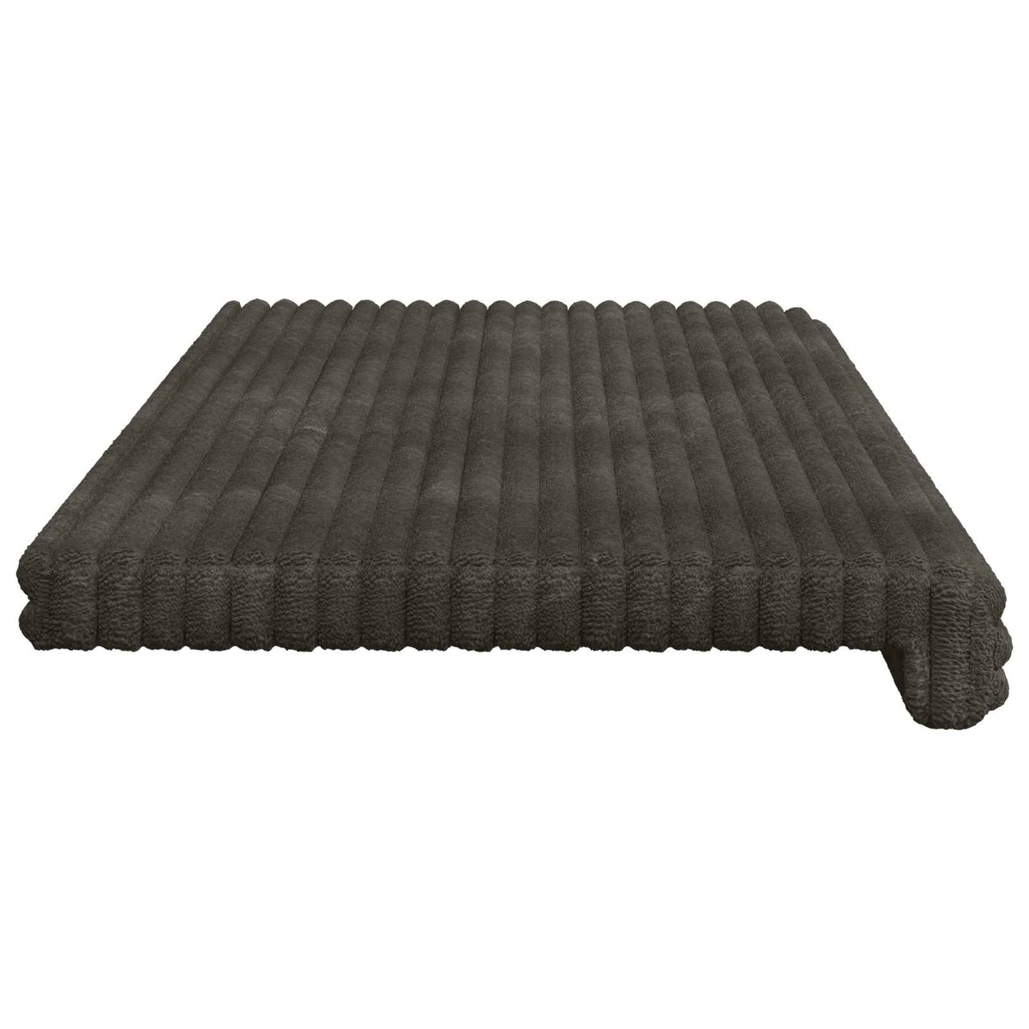 Bankkussen Pluche Corduroy Antraciet Diepte 35 cm