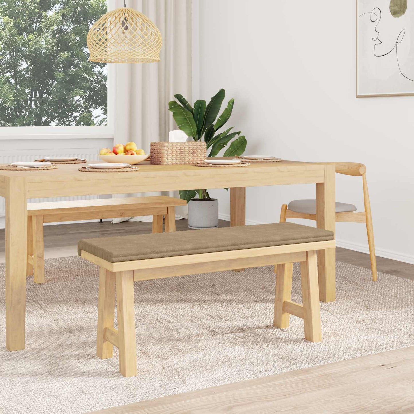 Bankkussen Pluche Corduroy Taupe Diepte 35 cm