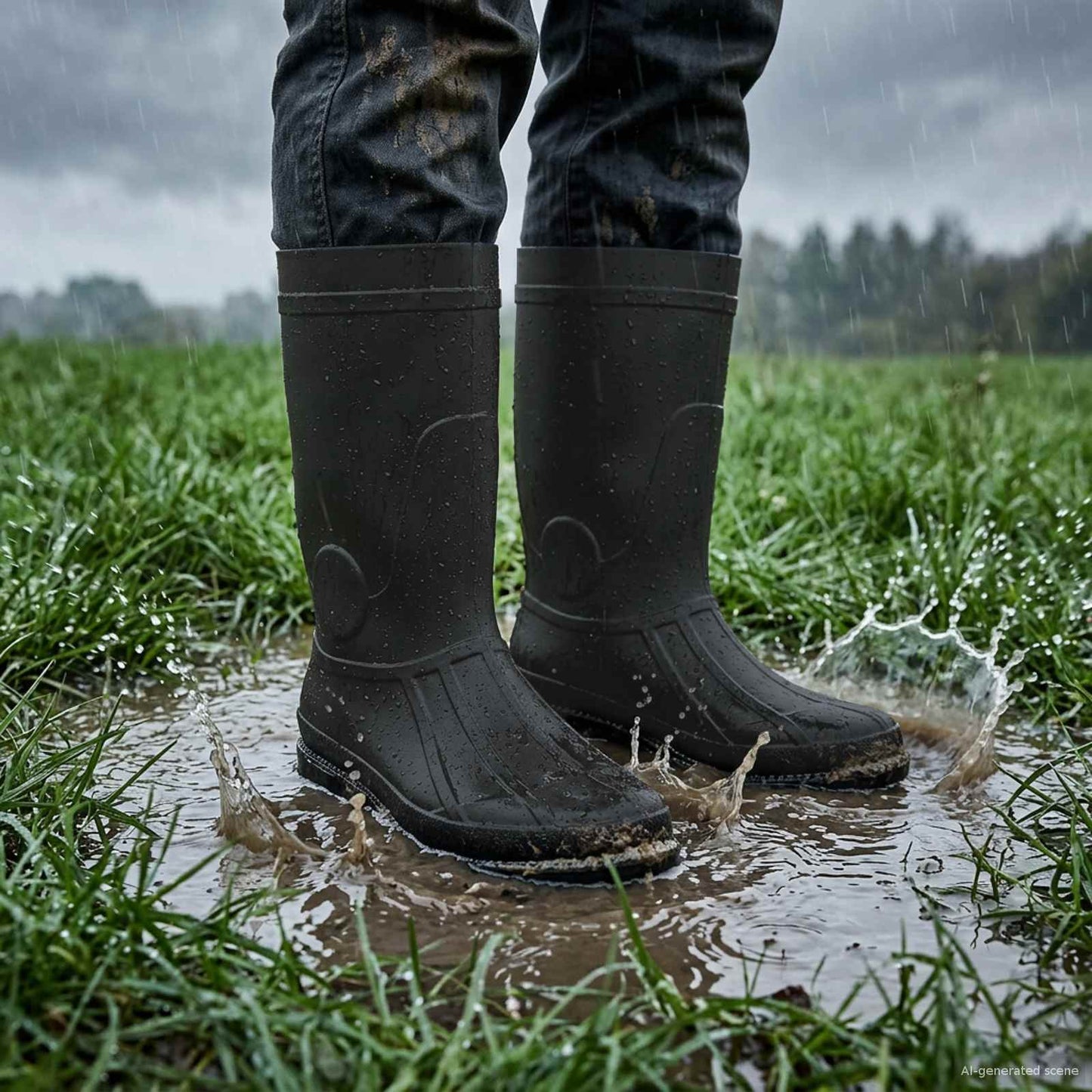 Regenlaarzen PVC Maat 41 Zwart is nu te koop bij PeponiXL, paradijselijk wonen!