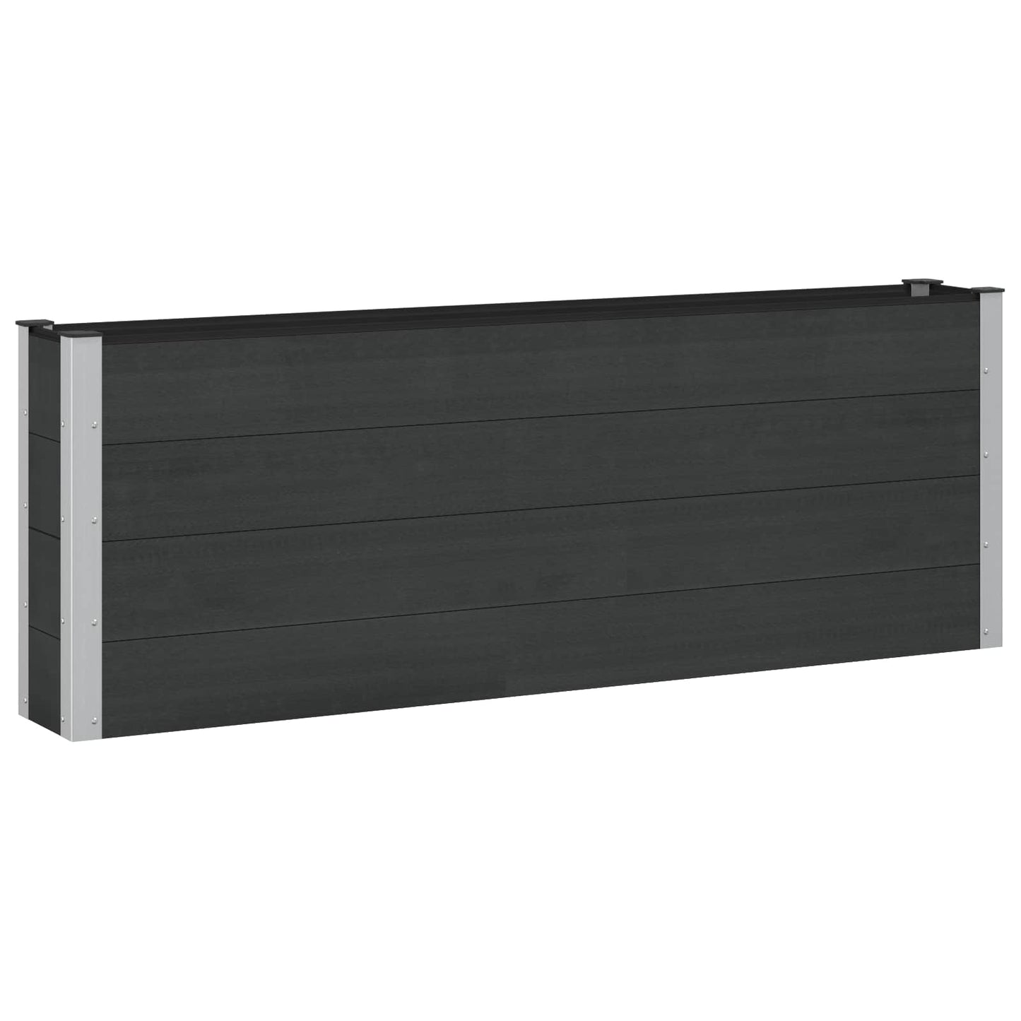 Verhoogde plantenbak Zwart 200 x 30 x 72 cm WPC en Aluminium is nu te koop bij PeponiXL, paradijselijk wonen!