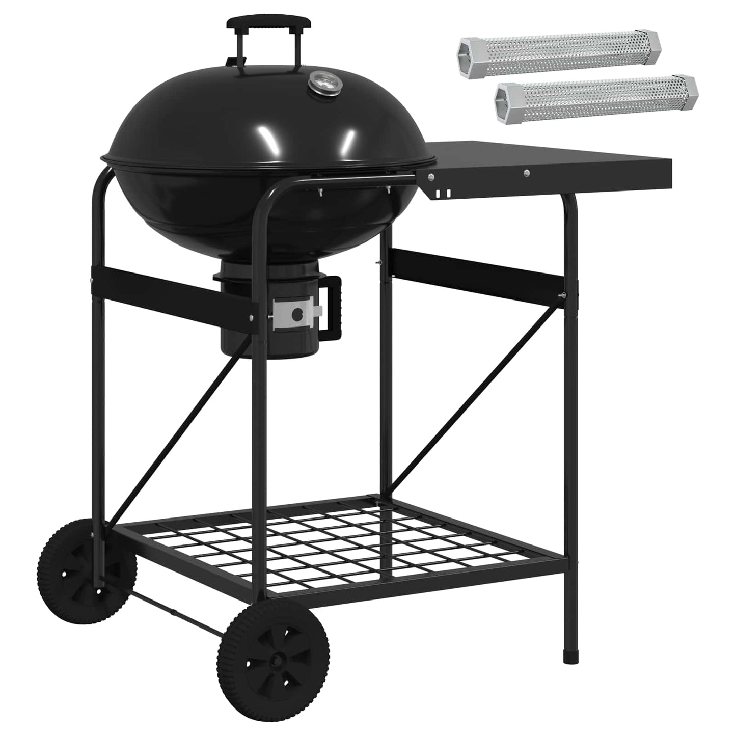 Houtskoolgrill met Rookbuizen 91 x 71 x 107 cm Staal Zwart