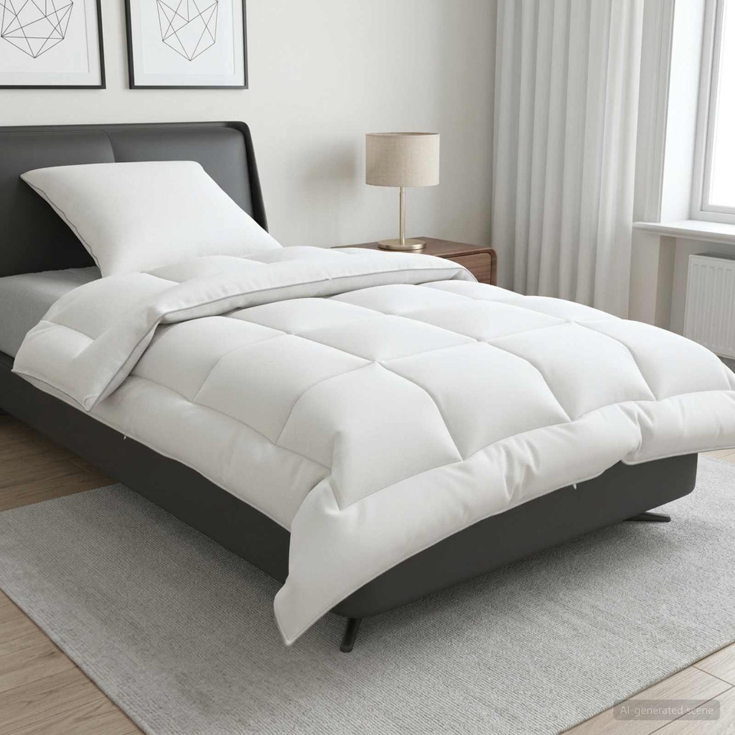 Dekbed en Kussen Set 2 pcs 155x200 cm 4 seizoenen 220 GSM Wol is nu te koop bij PeponiXL, paradijselijk wonen!