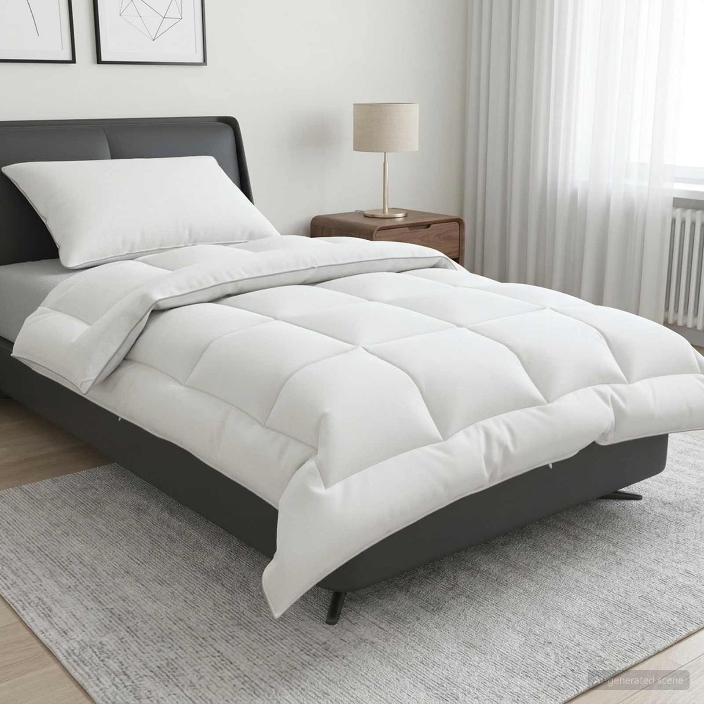 Dekbed en Kussen Set 2 pcs 150x200 cm 4 seizoenen 350 GSM Wol is nu te koop bij PeponiXL, paradijselijk wonen!