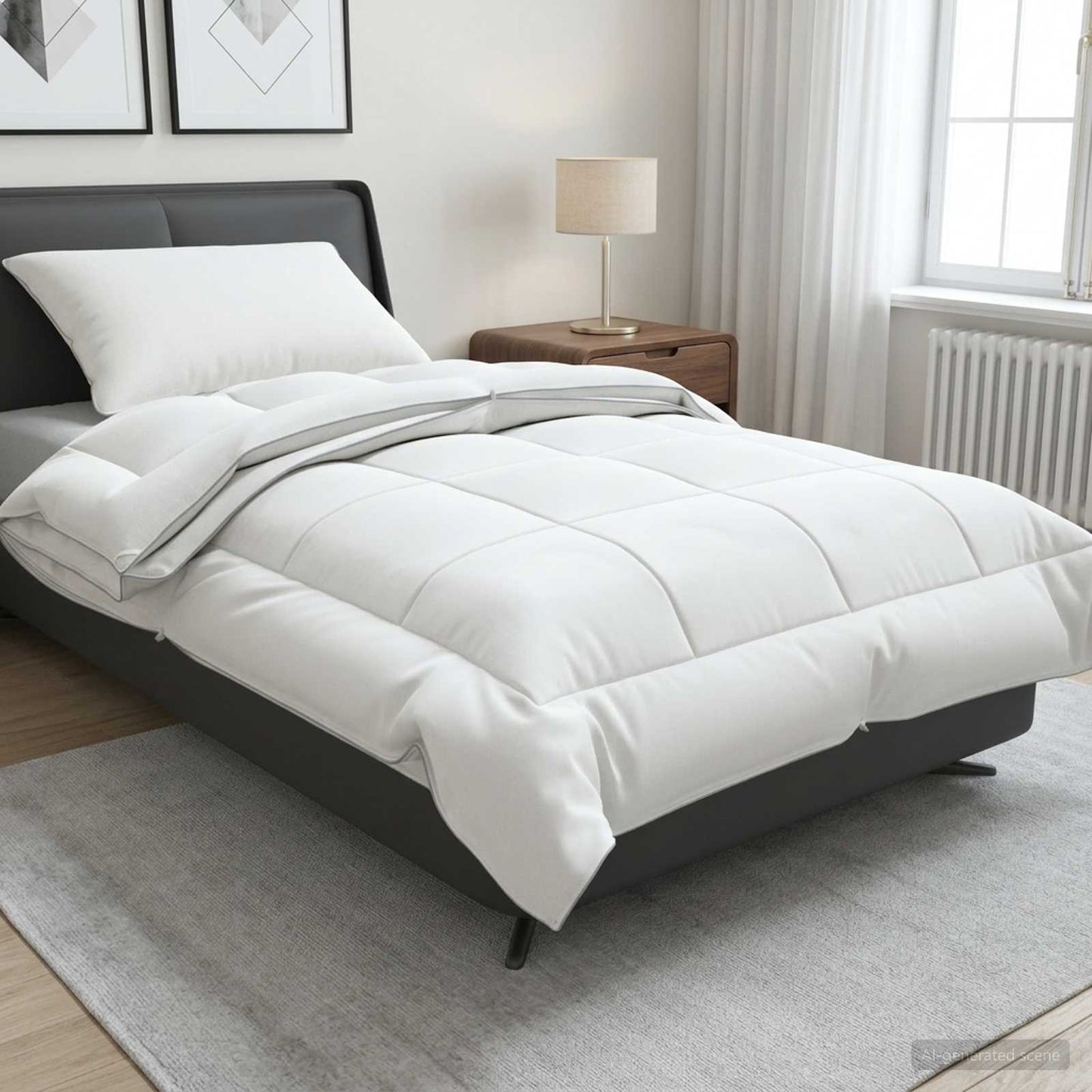 Dekbed en Kussen Set 2 pcs 155x200 cm 4 seizoenen 140+220 GSM is nu te koop bij PeponiXL, paradijselijk wonen!