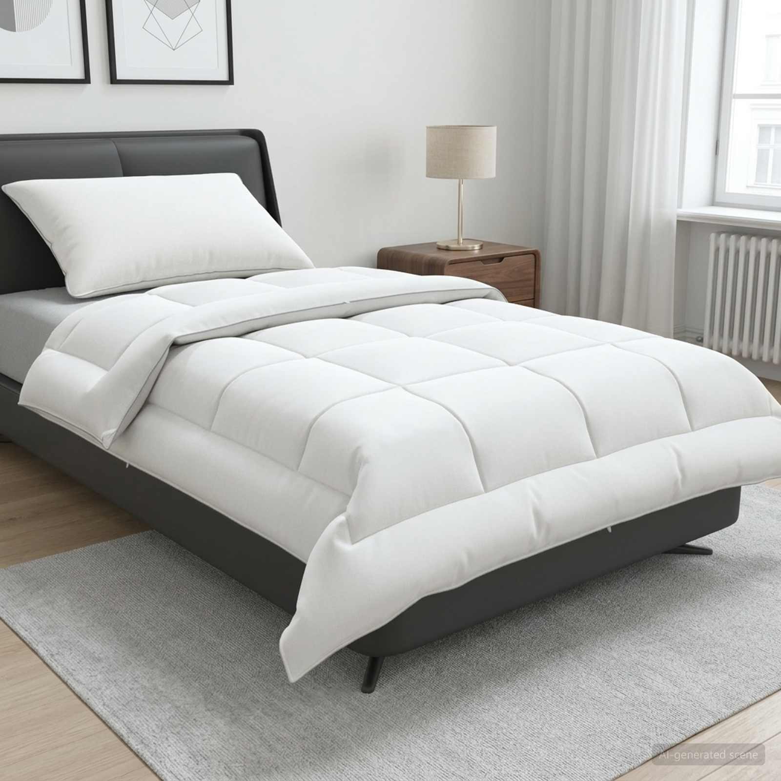 Dekbed en Kussen Set 2 pcs 135x200 cm Zomer 200 GSM Wol Wit is nu te koop bij PeponiXL, paradijselijk wonen!