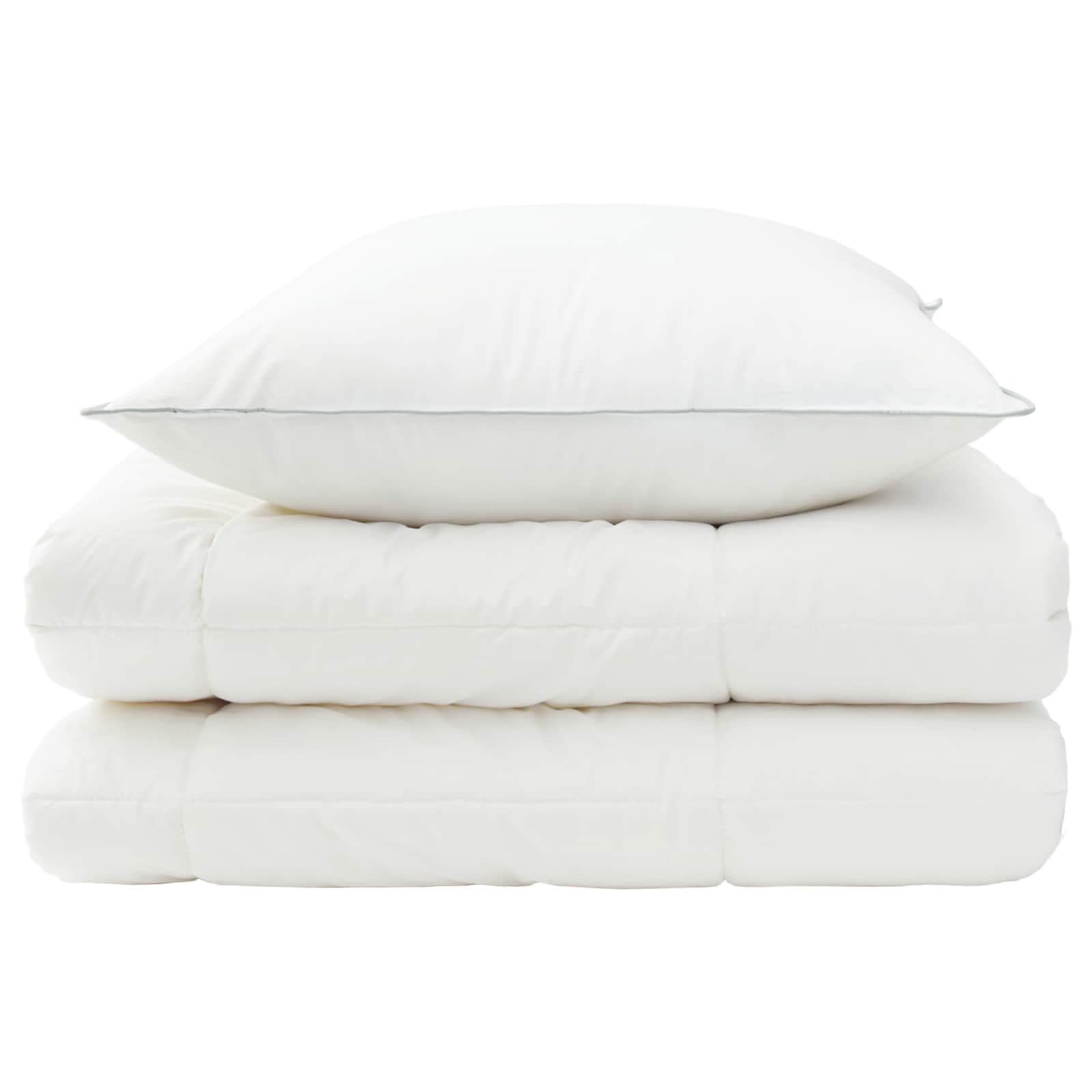 Dekbed en Kussen Set 2 pcs 155x200 cm Winter 450 GSM Wol Wit is nu te koop bij PeponiXL, paradijselijk wonen!