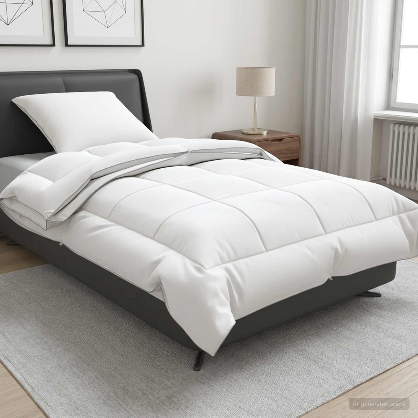 Dekbed en Kussen Set 2 pcs 155x200 cm 4 seizoenen 200+300 GSM is nu te koop bij PeponiXL, paradijselijk wonen!