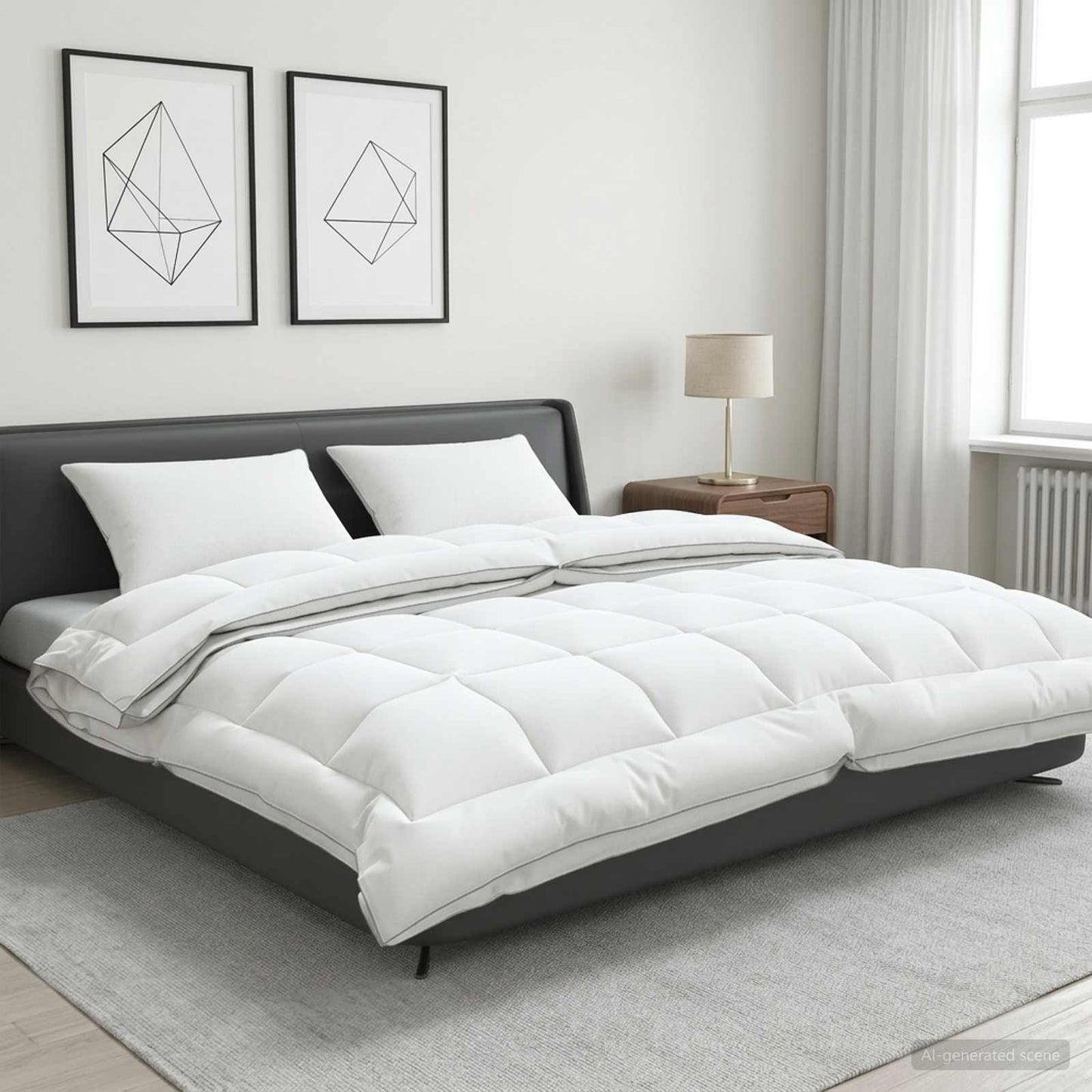 Dekbed en Kussen Set 3 pcs 200x200 cm 4 seizoenen 140+220 GSM is nu te koop bij PeponiXL, paradijselijk wonen!