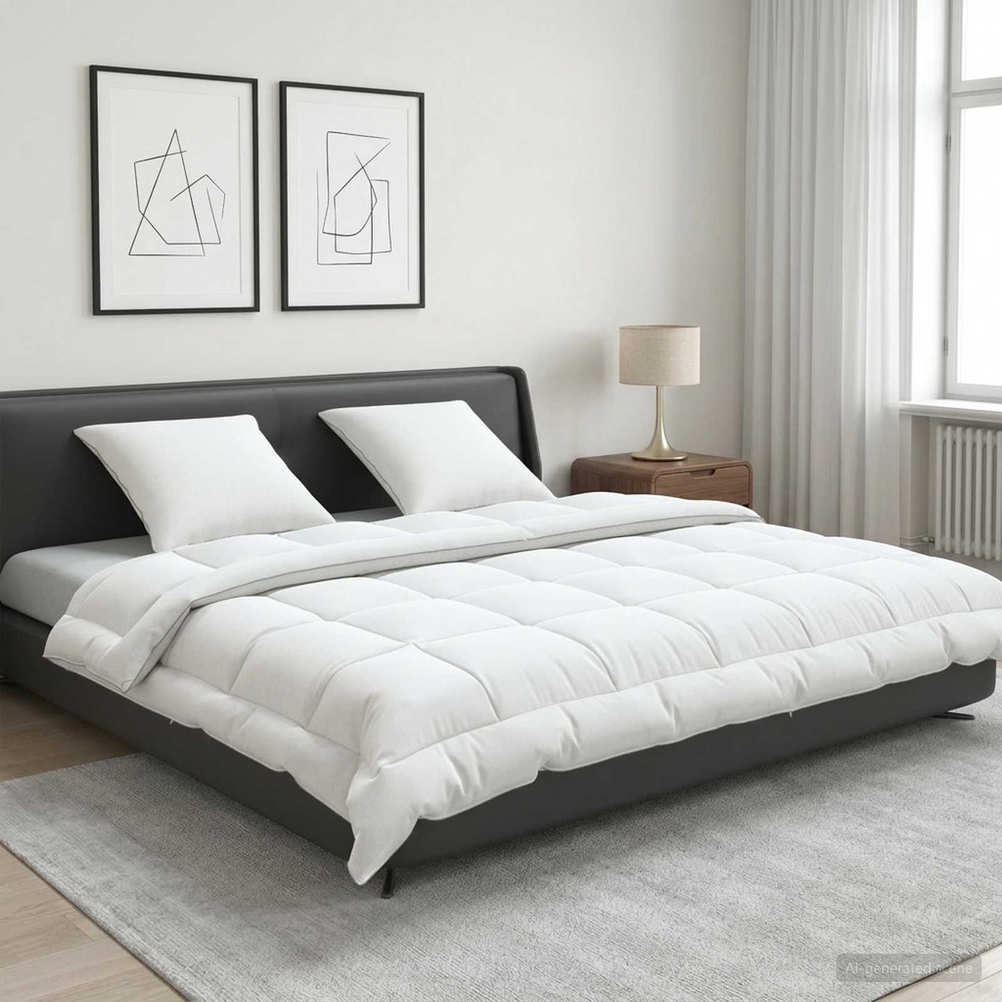 Dekbed en Kussen Set 3 pcs 220x240 cm Zomer 200 GSM Wol Wit is nu te koop bij PeponiXL, paradijselijk wonen!