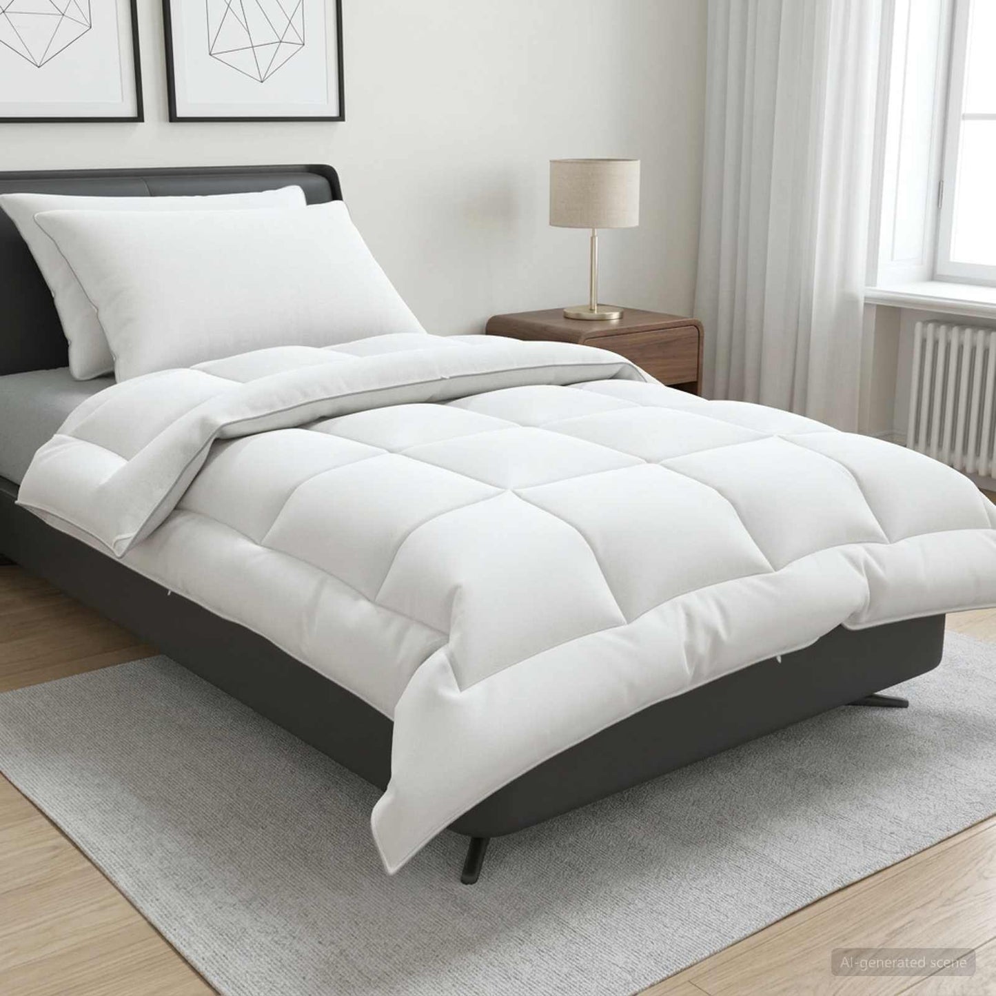 Dekbed en Kussen Set 3 pcs 135 x 220 cm 4 seizoenen 300 GSM Wol is nu te koop bij PeponiXL, paradijselijk wonen!