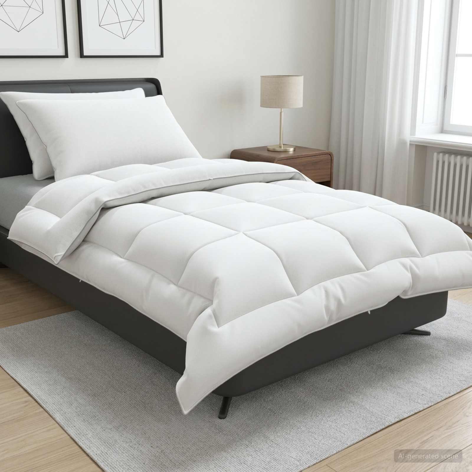 Dekbed en Kussen Set 3 pcs 135 x 220 cm 4 seizoenen 300 GSM Wol is nu te koop bij PeponiXL, paradijselijk wonen!
