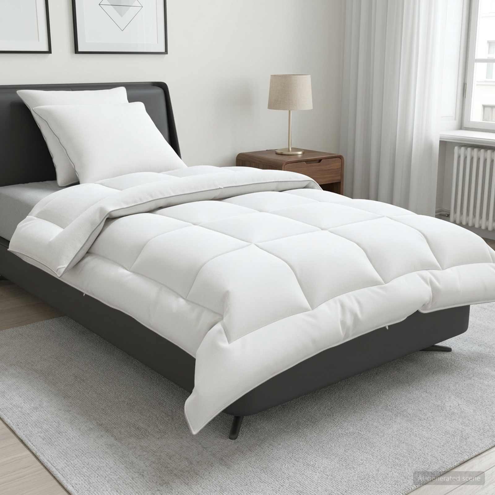 Dekbed en Kussen Set 3 pcs 140 x 220 cm 4 seizoenen 300 GSM Wol is nu te koop bij PeponiXL, paradijselijk wonen!