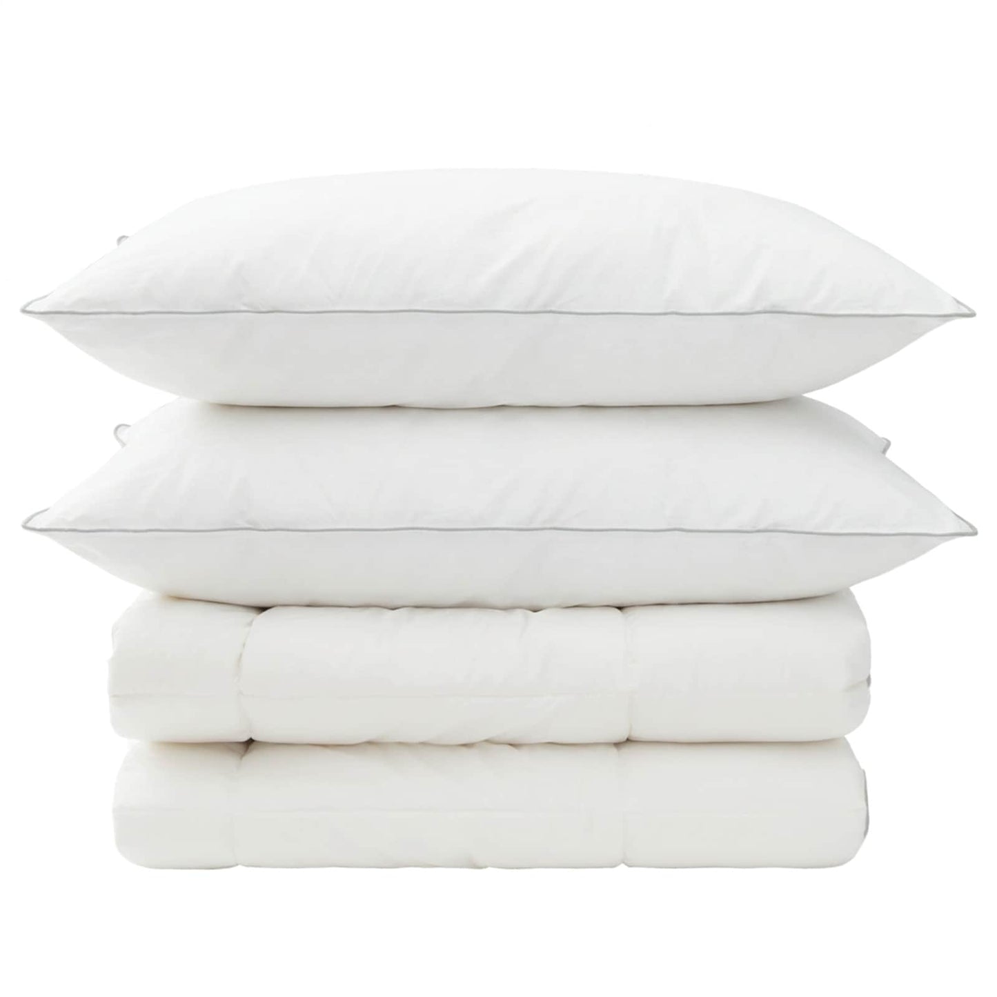 Dekbed en Kussen Set 3 pcs 135x220 cm Winter 450 GSM Wol Wit is nu te koop bij PeponiXL, paradijselijk wonen!