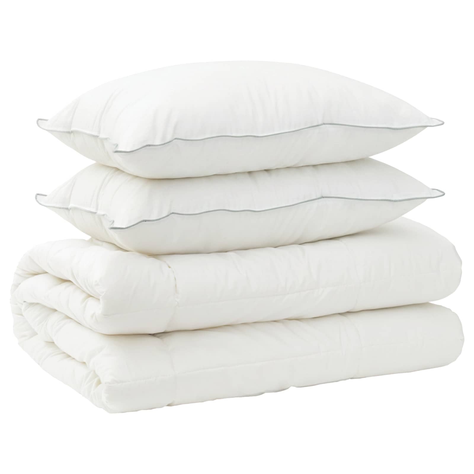 Dekbed en Kussen Set 3 pcs 220x260 cm Winter 450 GSM Wol Wit is nu te koop bij PeponiXL, paradijselijk wonen!