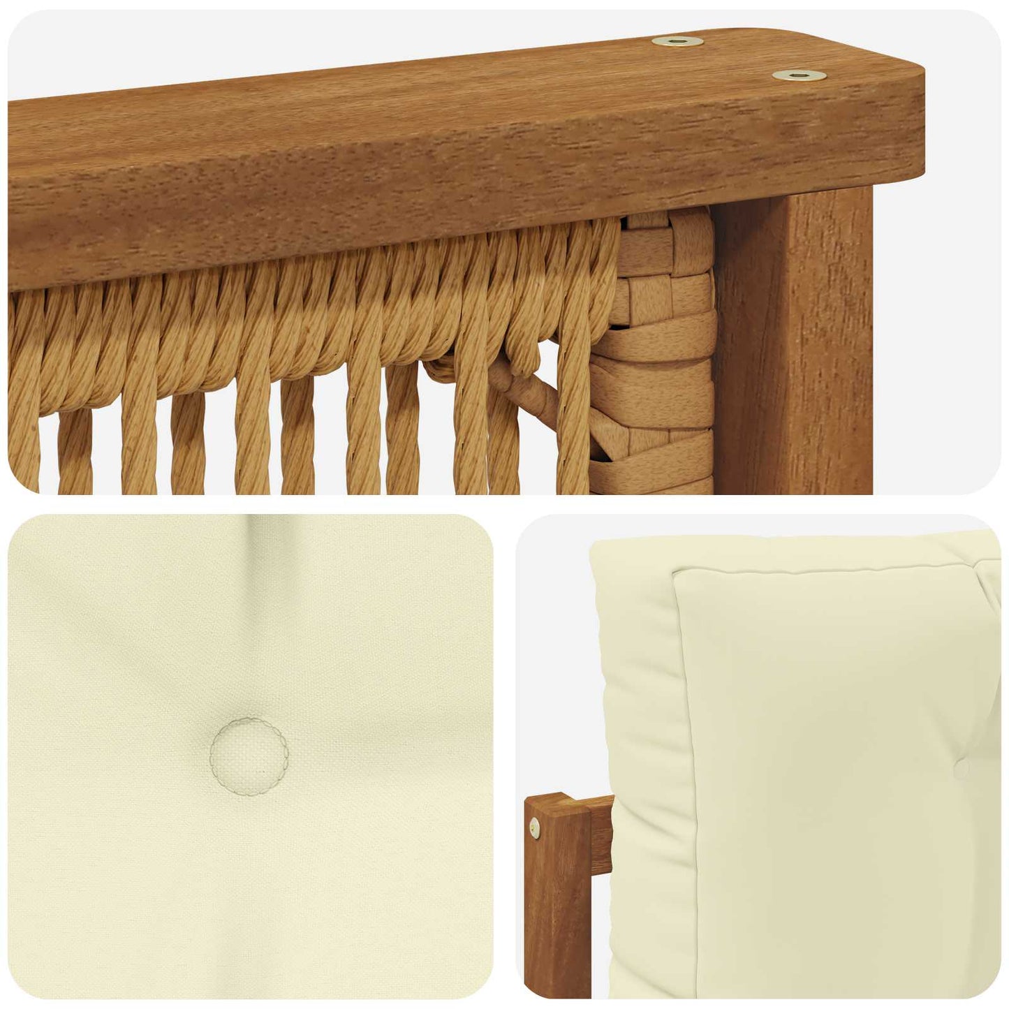 Buiten Midden Sofa Massief Acaciahout Naturel is nu te koop bij PeponiXL, paradijselijk wonen!