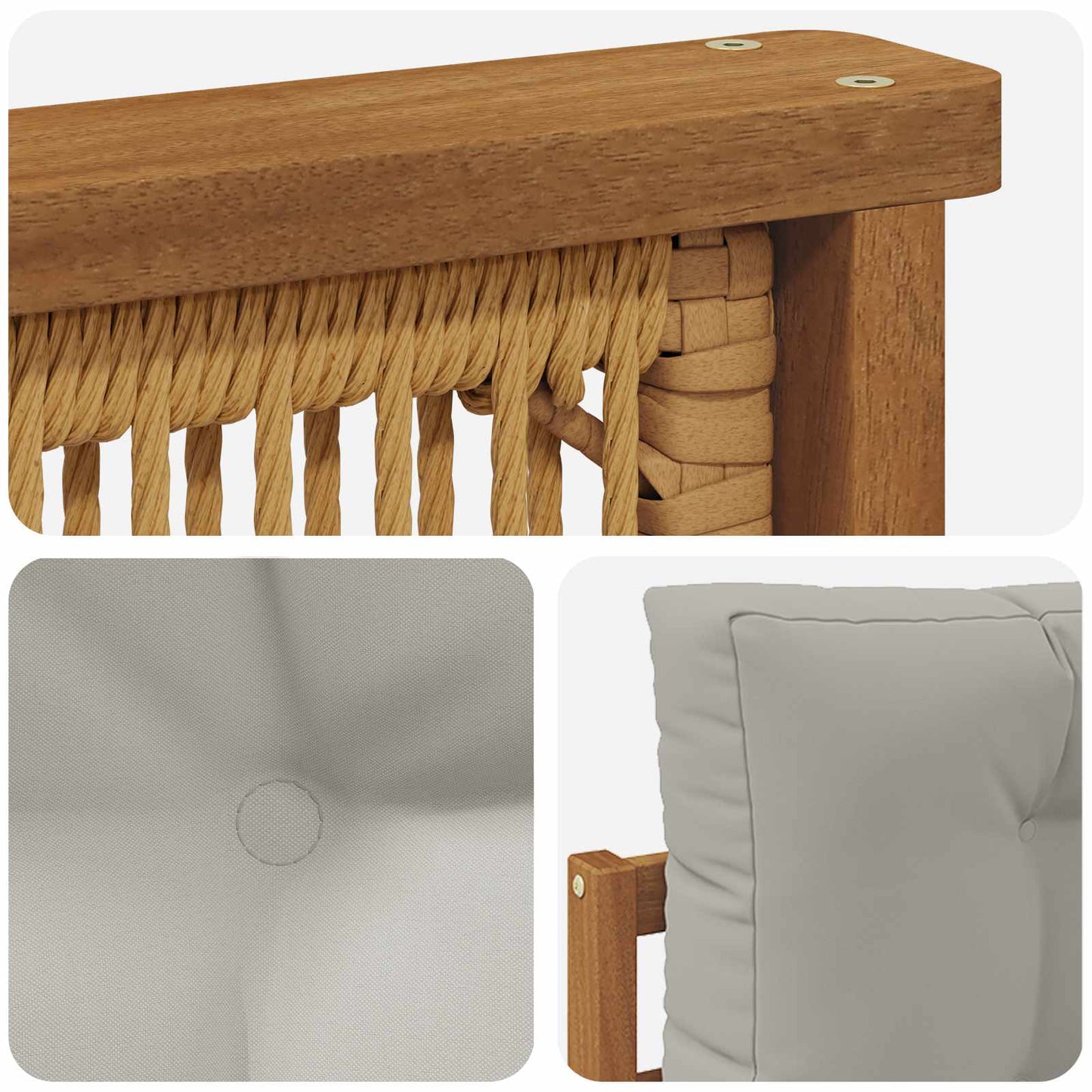 Buiten Midden Sofa Massief Acaciahout Naturel is nu te koop bij PeponiXL, paradijselijk wonen!