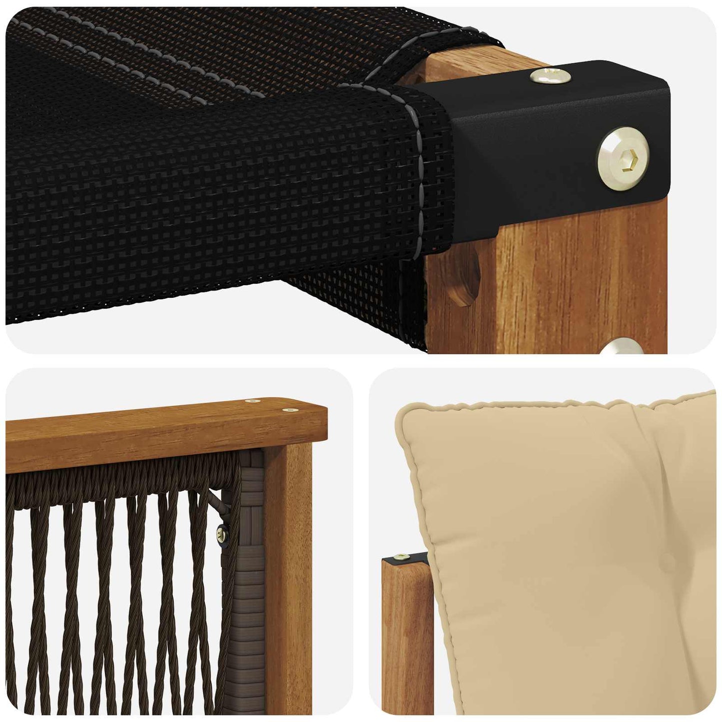 Buiten Midden Sofa Massief Acaciahout Naturel is nu te koop bij PeponiXL, paradijselijk wonen!