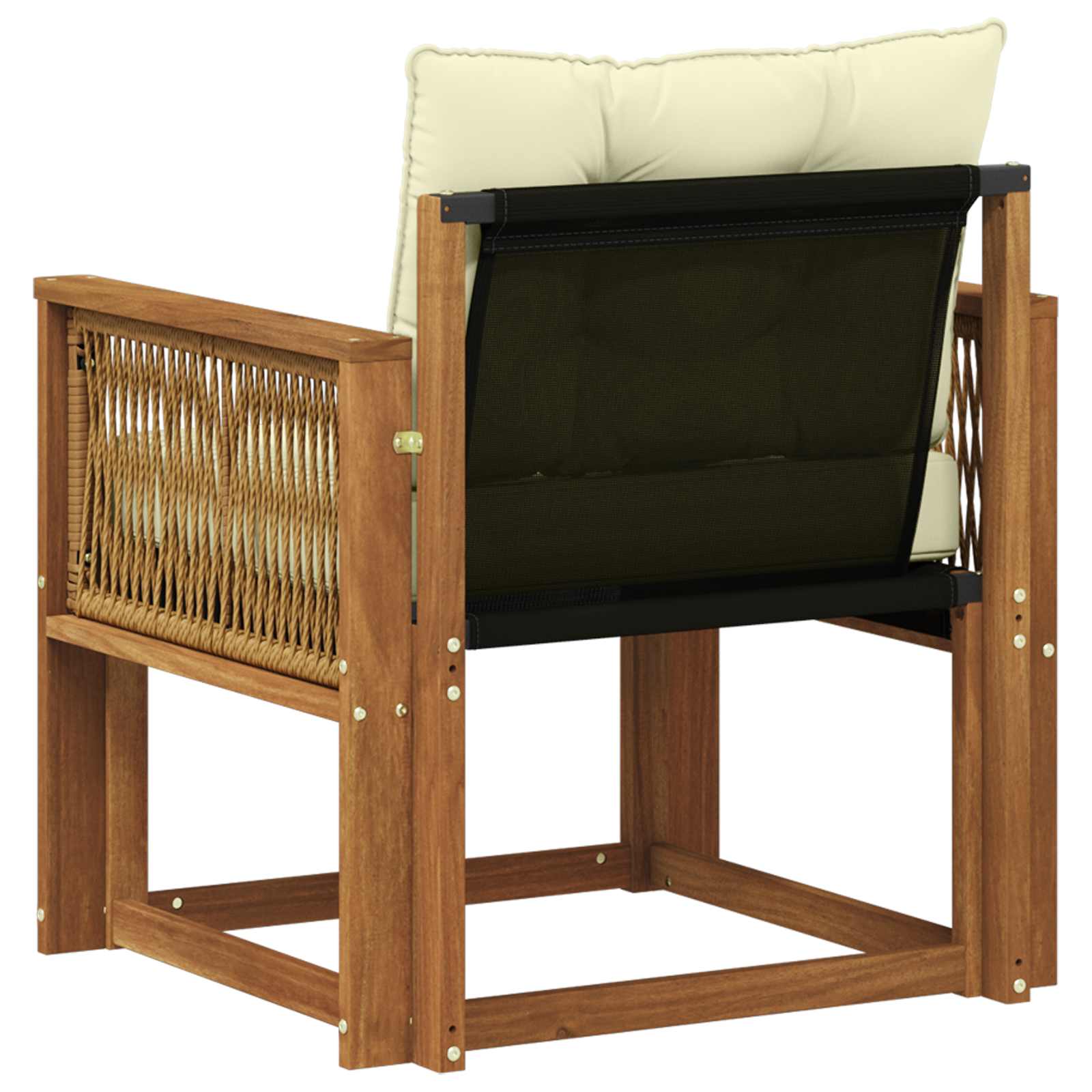 Buiten Midden Sofa Massief Acaciahout en Textilene Naturel is nu te koop bij PeponiXL, paradijselijk wonen!