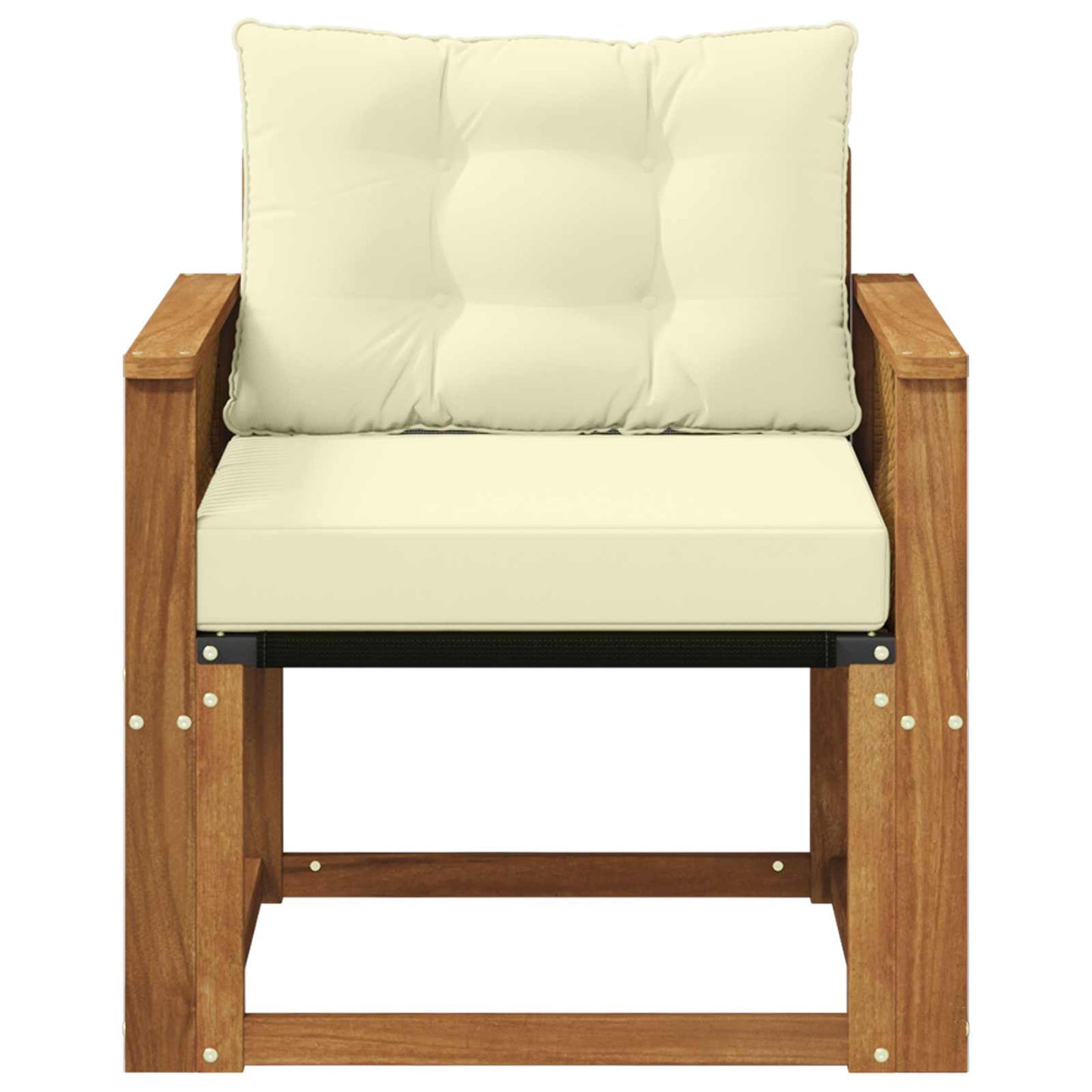 Buiten Midden Sofa Massief Acaciahout en Textilene Naturel is nu te koop bij PeponiXL, paradijselijk wonen!