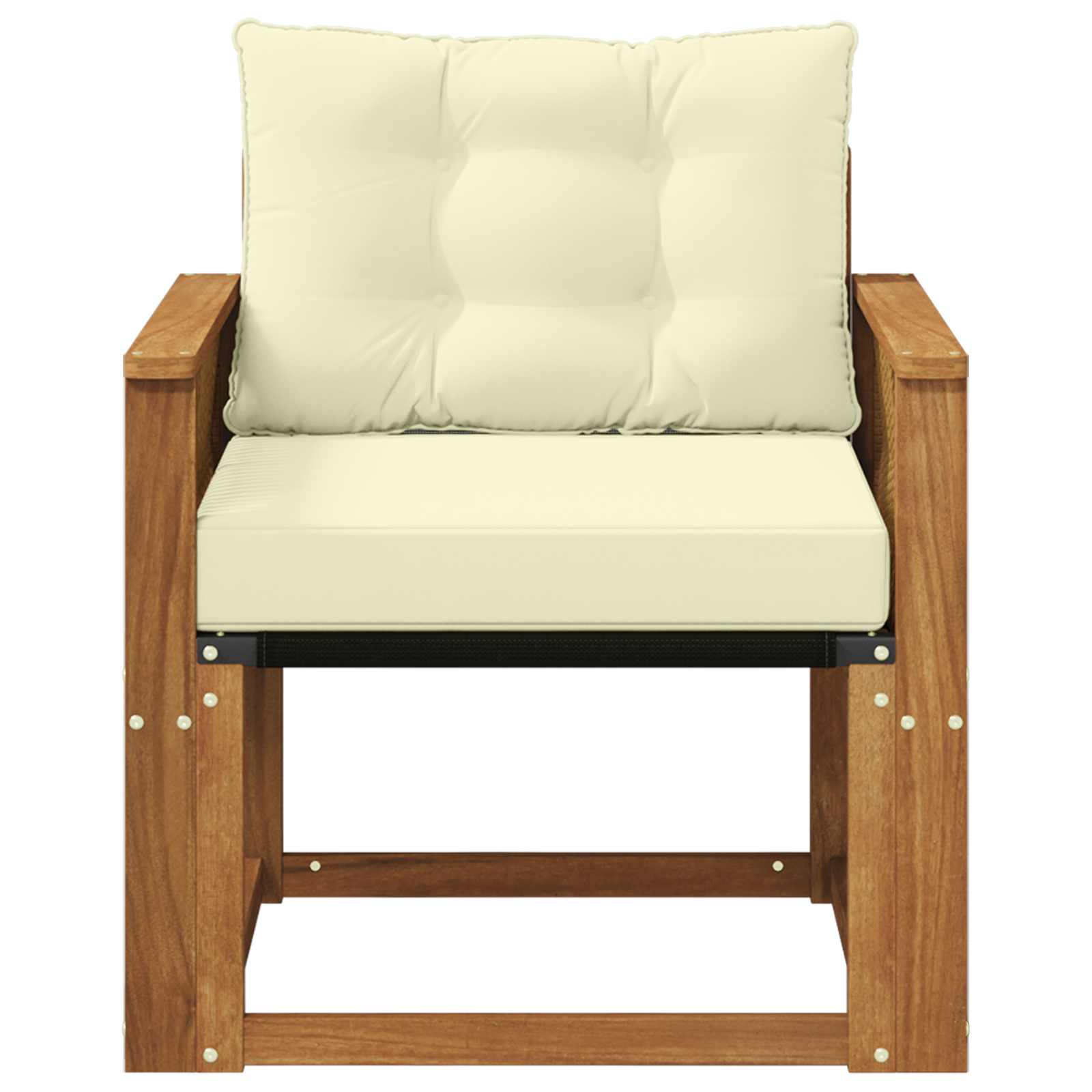 Buiten Midden Sofa Massief Acaciahout en Textilene Naturel is nu te koop bij PeponiXL, paradijselijk wonen!