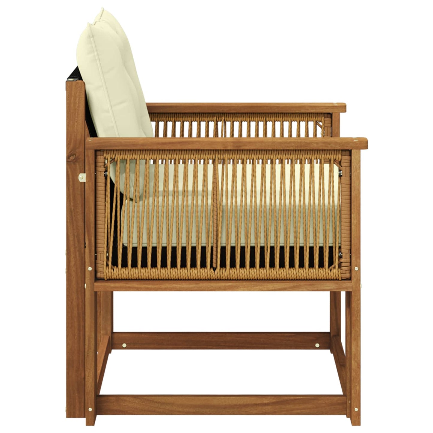 Buiten Midden Sofa Massief Acaciahout en Textilene Naturel is nu te koop bij PeponiXL, paradijselijk wonen!