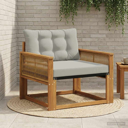 Buiten bankenset Massief Acaciahout en Textilene Naturel is nu te koop bij PeponiXL, paradijselijk wonen!