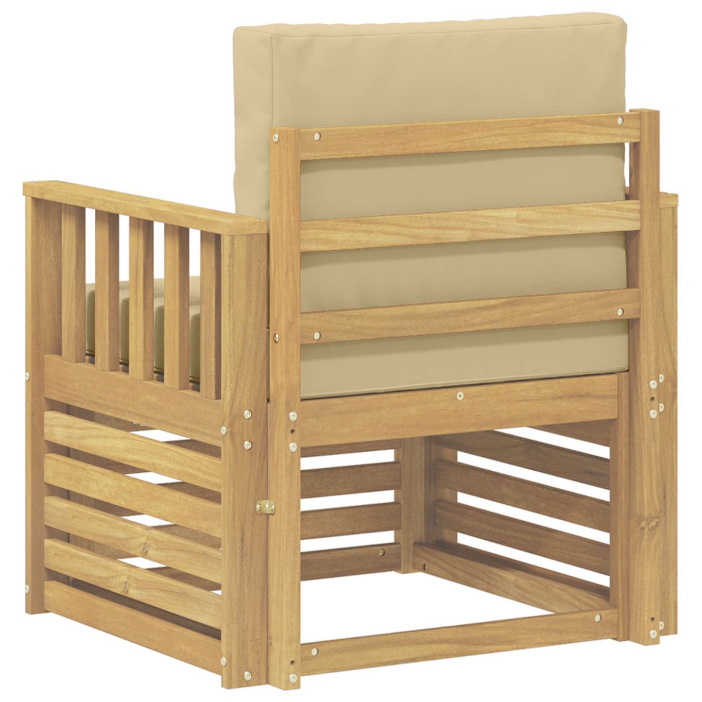2 Stuk Buiten bankenset Polyester Wit en Beige is nu te koop bij PeponiXL, paradijselijk wonen!